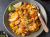 Grilled Chorizo and Shrimp Paella