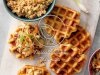 Peanut-Cilantro Ground Chicken and Waffles