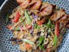 Grilled Turkey Kabobs with Thai Noodle Salad