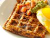 Spicy Hash Brown Waffles with Fried Eggs