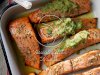Ginger Salmon with Cucumber Lime Sauce