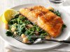 Salmon with Spinach & White Beans