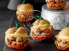 Jack-o’-Lantern Cream Puffs
