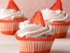 Strawberry Cupcakes with Whipped Cream Frosting