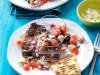 Grilled Steaks with Greek Relish