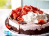 Chocolate-Topped Strawberry Cheesecake