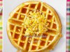 Corn Fritter Waffles with Spicy Maple Syrup