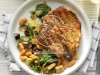 Dry-Rub Grilled Pork Chops over Cannellini Greens