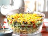 Layered Veggie Tortellini Salad