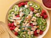 Turkey Spinach Salad with Cranberry-Raspberry Dressing