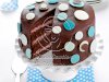 Chocolate-Raspberry Polka Dot Cake