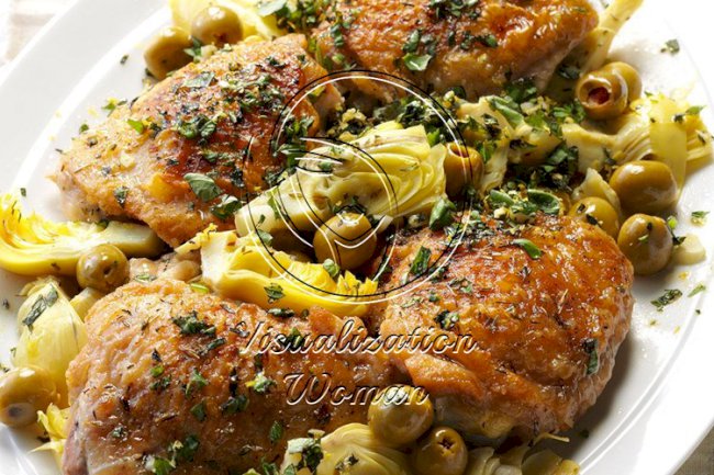 Pressure-Cooker Chicken with Olives & Artichokes