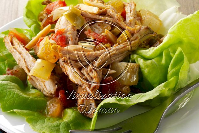 Pressure-Cooker Pork Picadillo Lettuce Wraps