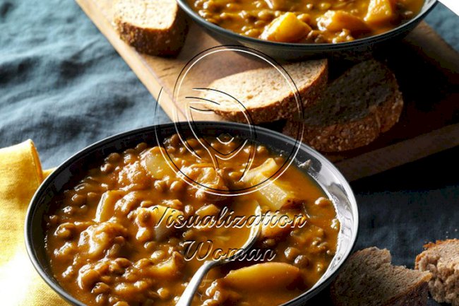 Pressure-Cooker Lentil Pumpkin Soup