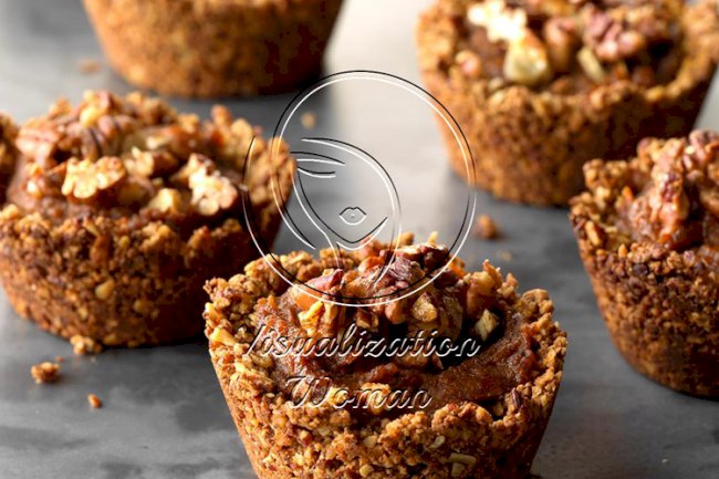 Pumpkin Pie Tartlets with Maple Pecan Crust