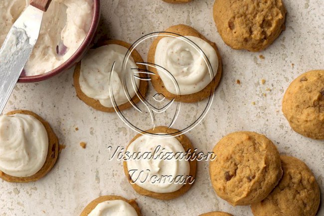 Pumpkin Cookies with Browned Butter Frosting