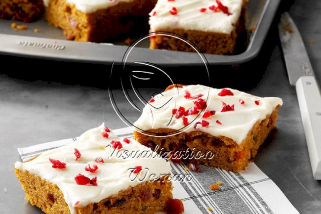 Frosted Pumpkin Cranberry Bars