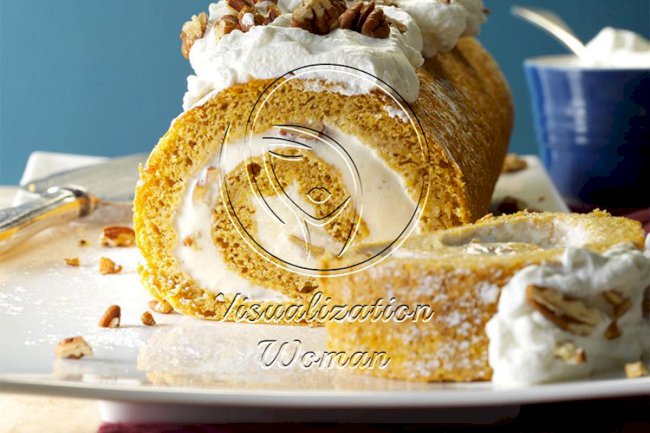Pumpkin Ice Cream Roll