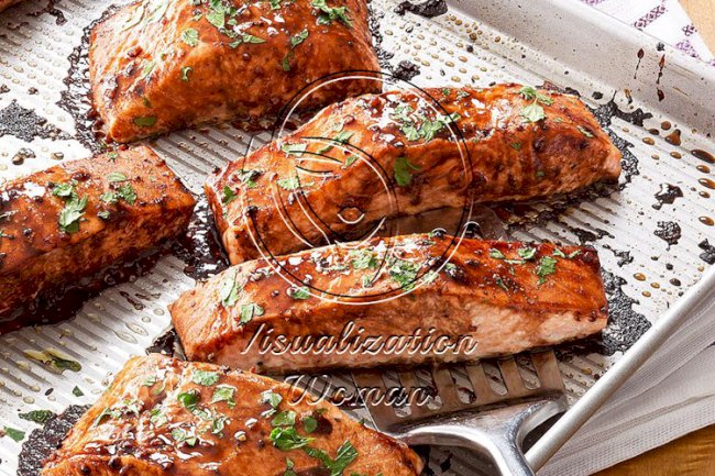 Salmon with Balsamic-Honey Glaze