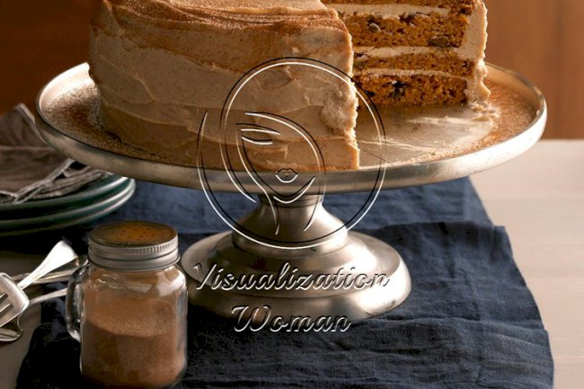 Pumpkin Cake with Whipped Cinnamon Frosting