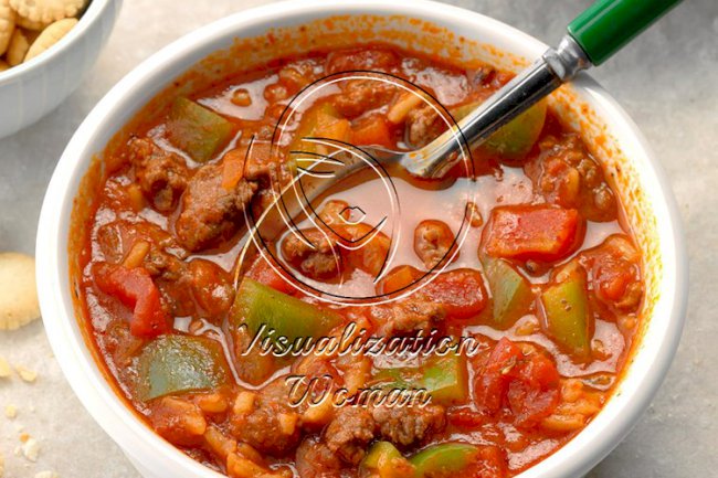 Contest-Winning Stuffed Pepper Soup