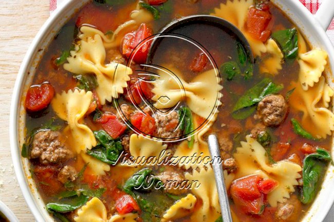 One-Pot Spinach Beef Soup