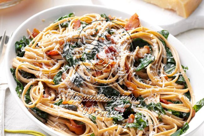 Chard & Bacon Linguine