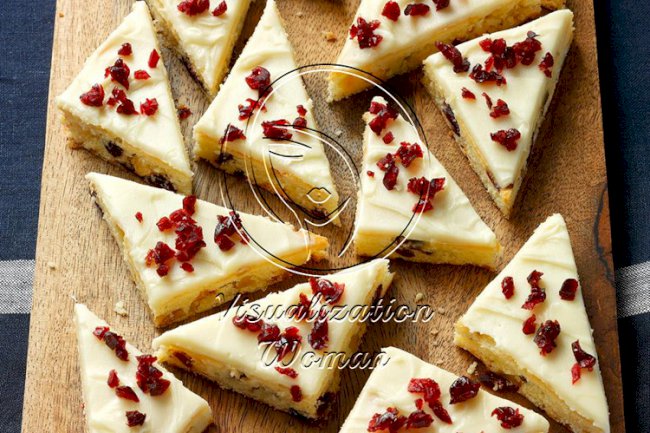 Cranberry Bars with Cream Cheese Frosting