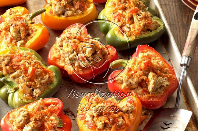 Turkey-Stuffed Bell Peppers