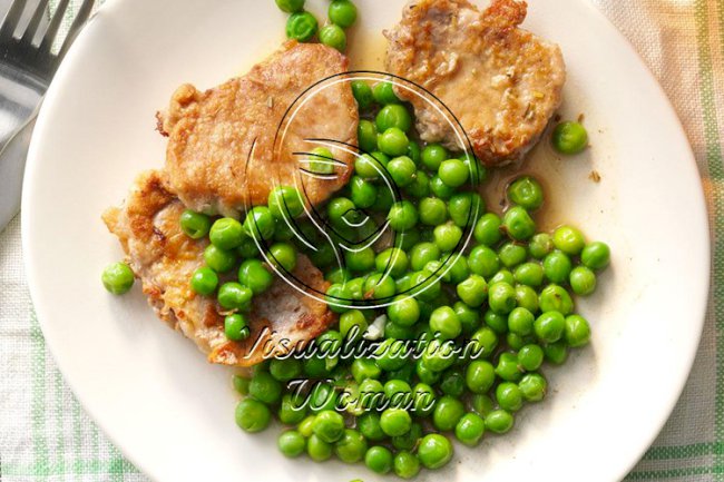 Rosemary Pork Medallions with Peas