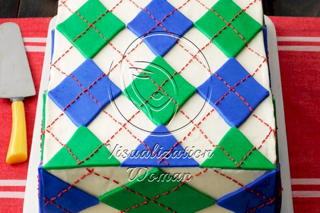 Wacky Argyle Cake
