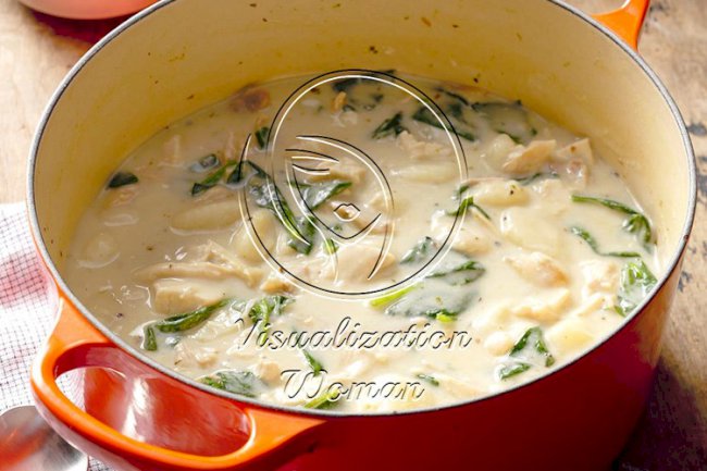 Chicken Gnocchi Pesto Soup