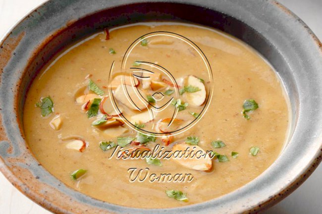 Moroccan Cauliflower and Almond Soup