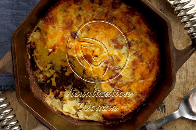 Dutch Oven Cheesy Bacon & Eggs