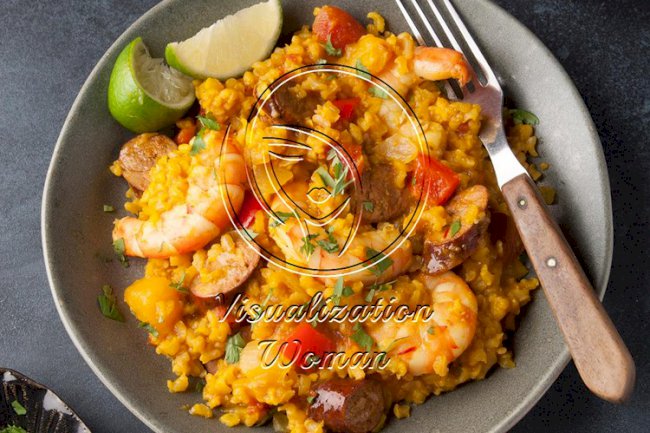 Grilled Chorizo and Shrimp Paella