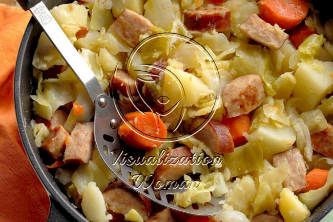 Cabbage Sausage Supper