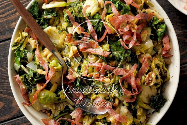 Brussels Sprouts & Kale Saute