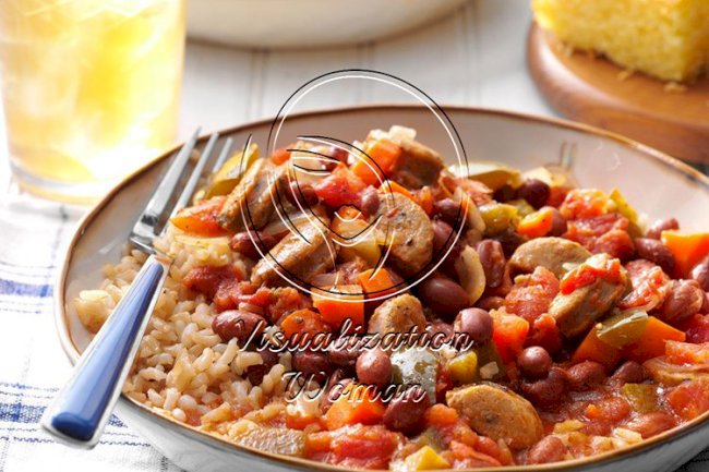 Pressure-Cooker Cajun-Style Beans and Sausage