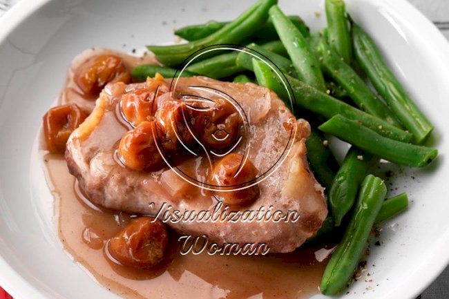 Pressure-Cooker Sweet Onion and Cherry Pork Chops