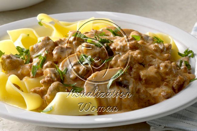 Pressure-Cooker Ground Beef Stroganoff