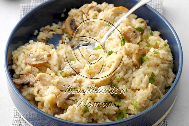 Pressure-Cooker Risotto with Chicken and Mushrooms