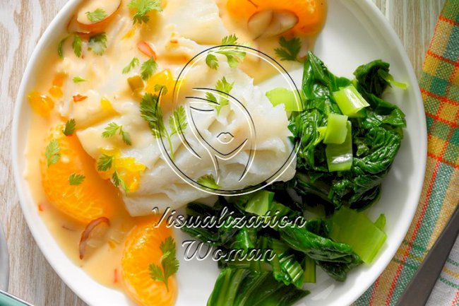 Citrus Coconut Steamed Cod