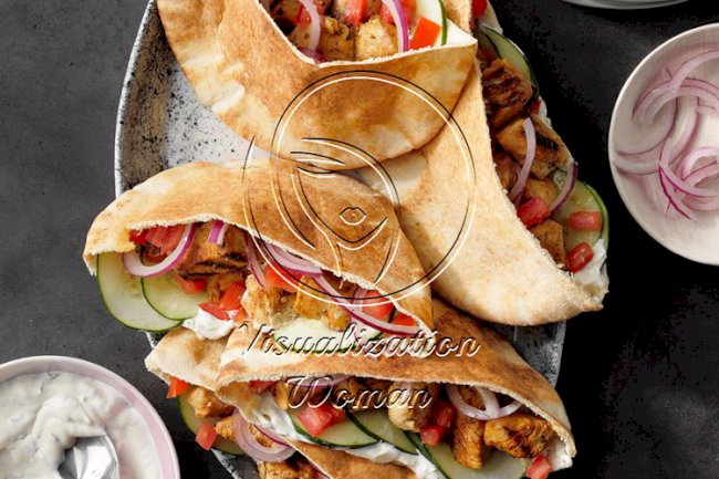 Chicken Souvlaki Pitas