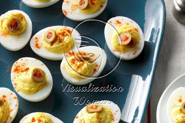 Pressure-Cooker Light Deviled Eggs