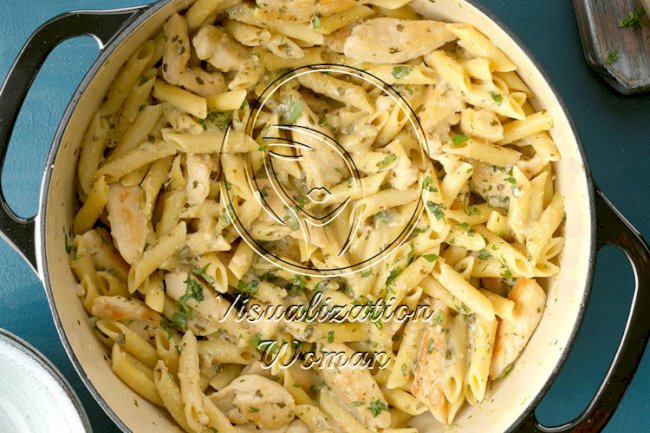 Delish Pesto Pasta with Chicken Marsala