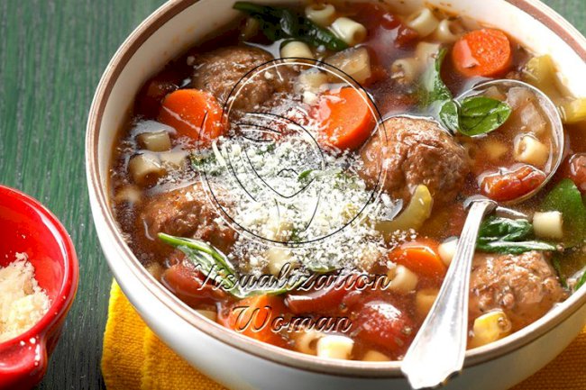 Slow-Cooked Meatball Soup
