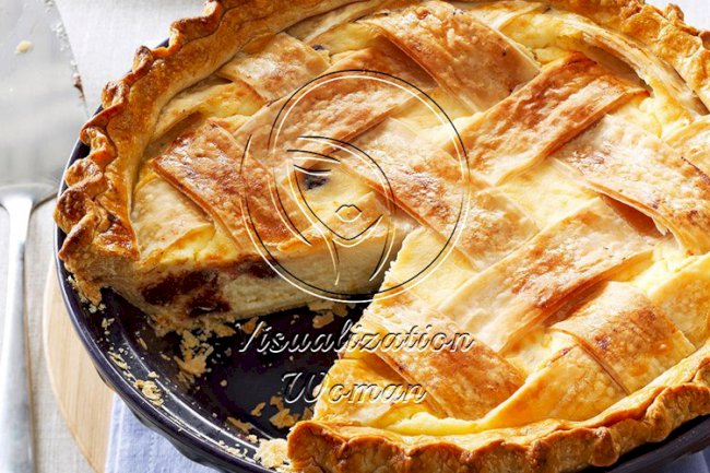 Orange Chocolate Ricotta Pie