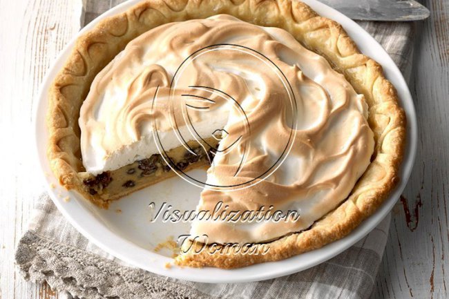 Grandma’s Sour Cream Raisin Pie