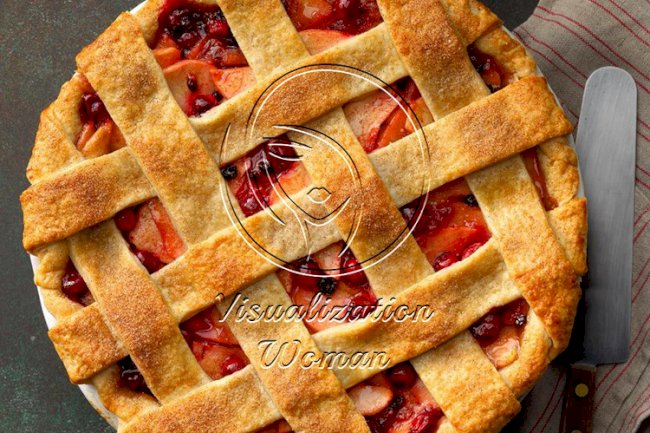 Cranberry-Apple Lattice Pie