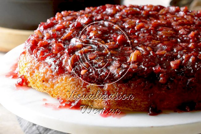 Cranberry Pecan Upside-Down Cake